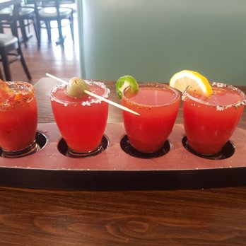 Broken Yolk Cafe - Bloody Mary flight - Breakfast & Brunch Near Me - Fullerton, California