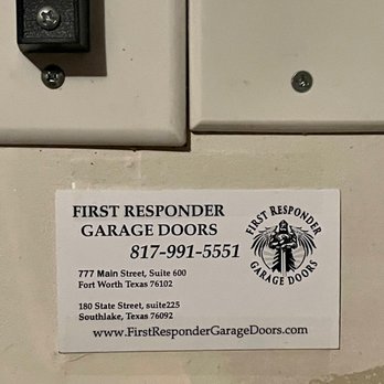 First Responder Garage Doors - Saving this for future services! - Garage Door Services Near Me