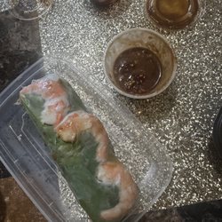 Asian One Grocery - DELICIOUS,  extra spicy shrimp spring roll leftovers!!