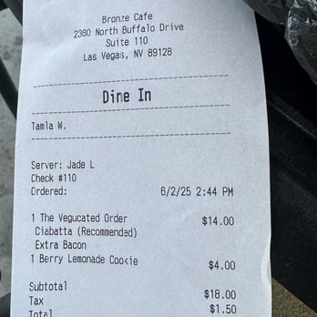 Bronze Cafe - Sandwiches Near Me - Las Vegas, Nevada
