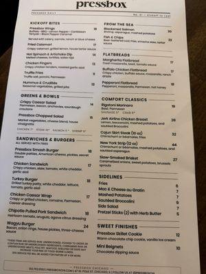 Menu photo 1 Pressbox Chicago, IL Menu photo 1 Pressbox Chicago, IL