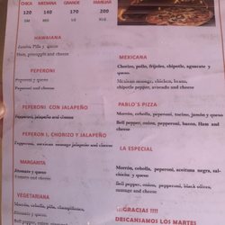 La Majahua - Menu