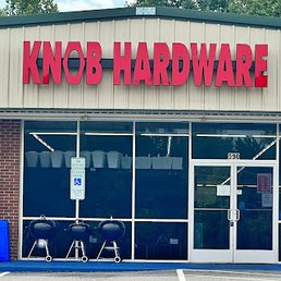 Exterior outside entrance of Knob Hardware & Tools Store - Connelly Springs, North Carolina Exterior outside entrance of Knob Hardware & Tools Store - Connelly Springs, North Carolina