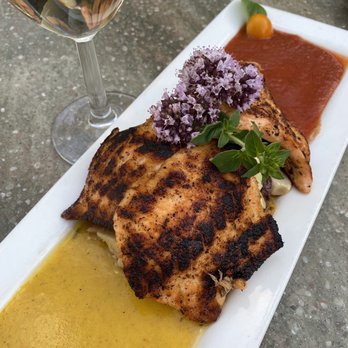 Hunt & Gather Restaurant - Mediterranean salmon. - New American Near Me - Torrey, Utah Hunt & Gather Restaurant - Mediterranean salmon. - New American Near Me - Torrey, Utah
