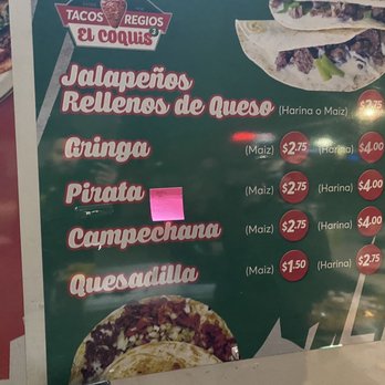 Tacos Regios El Coquis - Menu - Food Trucks Near Me - Katy, Texas Tacos Regios El Coquis - Menu - Food Trucks Near Me - Katy, Texas