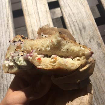 Bagelsaurus - so little cream cheese! - Bagels Near Me - Cambridge, Massachusetts