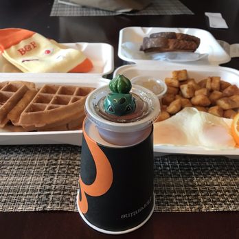 Ben & Florentine - Bulbasaur and the half waffle double egg combo - Breakfast & Brunch Near Me - Pincourt, Quebec