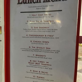Stanley's Corner - a menu for lunch - American Near Me - Gladstone, Oregon Stanley's Corner - a menu for lunch - American Near Me - Gladstone, Oregon