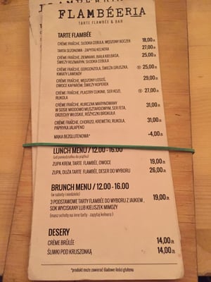 Menu photo 1 Flambeeria Warsaw, MZ Menu photo 1 Flambeeria Warsaw, MZ