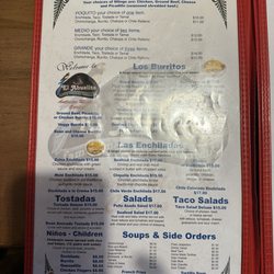 El Abuelito Family Mexican Restaurant - Menu, May 2024