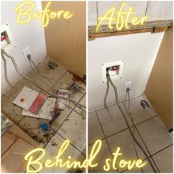 Speedy Clean Company - Behind stove