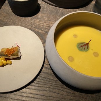 Madcap - Corn soup, ayu, trout roe, beets - New American Near Me - San Anselmo, California Madcap - Corn soup, ayu, trout roe, beets - New American Near Me - San Anselmo, California