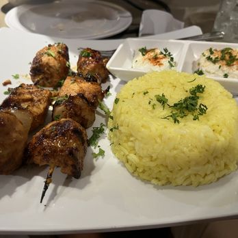 Nicholas Restaurant - Chicken Breast Kabob Plate - Mediterranean Near Me - Portland, Oregon Nicholas Restaurant - Chicken Breast Kabob Plate - Mediterranean Near Me - Portland, Oregon