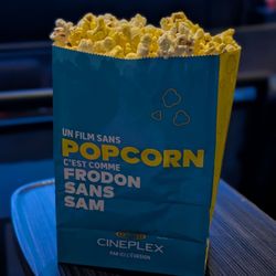 Cineplex Junxion - Small popcorn. Perfect size.