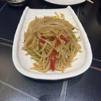 Din Ding Dumpling House - Sliced potato salad with spicy sauce - Dim Sum Near Me - Fremont, California
