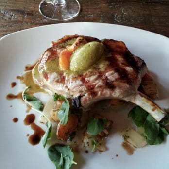 Revival Bar & Kitchen - pork chop, peaches, and fingerling potatoes - New American Near Me - Berkeley, California Revival Bar & Kitchen - pork chop, peaches, and fingerling potatoes - New American Near Me - Berkeley, California