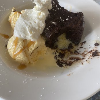 The CD Cafe - Flourless Chocolate Lava Cake (lemon lava) - New American Near Me - Solomons, Maryland