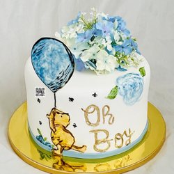 Creative Cakes By Keekee - Pooh Bear Oh Boy Babyshower Cake