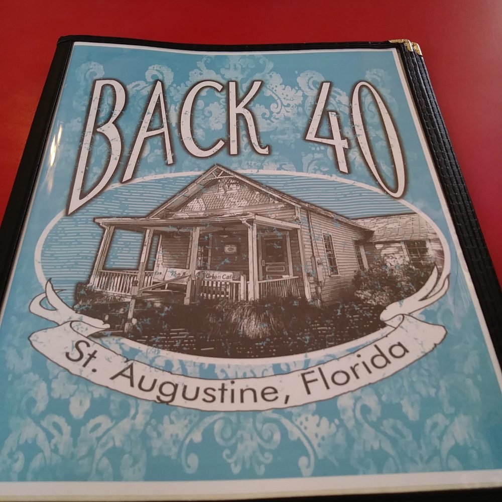 Back 40 Urban Cafe - menu - Caribbean Near Me - St. Augustine, Florida Back 40 Urban Cafe - menu - Caribbean Near Me - St. Augustine, Florida