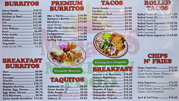 Menu photo 3 Mananas Alpine, CA