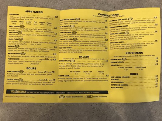 Menu photo 7 Baja Taqueria Oakland, CA