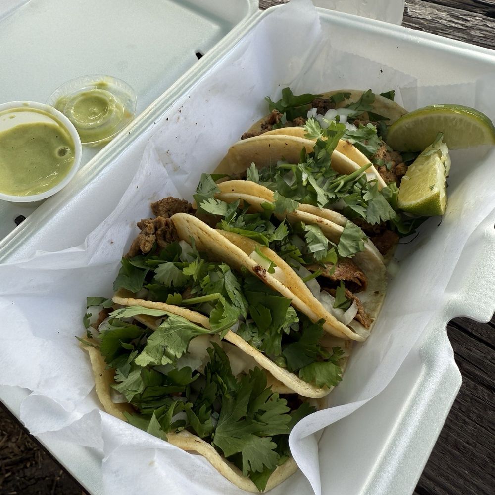 Mr Taco Nola - Street tacos with cilantro and onion. Optional spicy green jalapeño sauce. - Food Trucks Near Me - Covington, Louisiana Mr Taco Nola - Street tacos with cilantro and onion. Optional spicy green jalapeño sauce. - Food Trucks Near Me - Covington, Louisiana