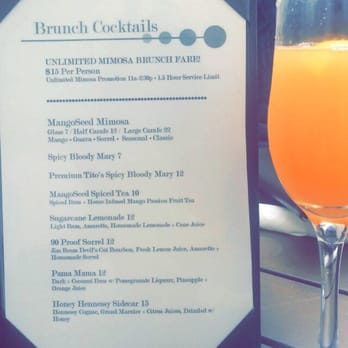 MangoSeed Restaurant - mango and guava mimosas was so yummy! - Caribbean Near Me - Brooklyn, New York