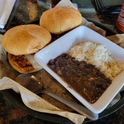 Double Bogeys Tavern & Grille - Sloppy Joe sliders with black beans and rice .