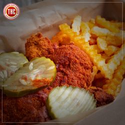 Tennessee Hot Chicken THC - Fine, juicy and flavorful tenders with a choice of Timid, Hot and Crazy Hot.