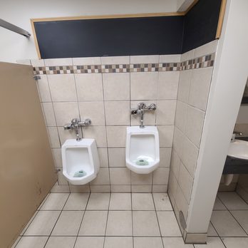 Wolfey's Bistro & Pub - Urinals for guys over 6 feet tall! - New American Near Me - Elyria, Ohio