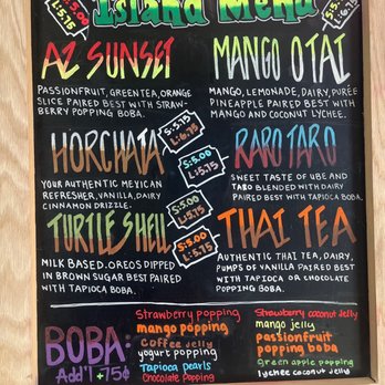 Island Boba - menu - Bubble Tea Near Me - Chandler, Arizona