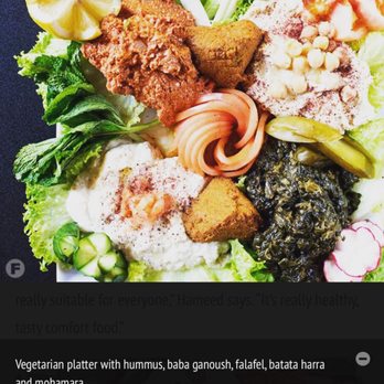 Ranoush - This is NOT what the vegetarian platter looks like from Levant anymore, see previous photo! - Hookah Bars Near Me - St. Louis, Missouri