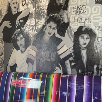 Tres Leches Café - Booth seating and cool Chicana art work - Bakeries Near Me - Phoenix, Arizona Tres Leches Café - Booth seating and cool Chicana art work - Bakeries Near Me - Phoenix, Arizona