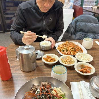 Yung's Cafe - Bibimbap and squid stir fry - Korean Near Me - Fairborn, Ohio