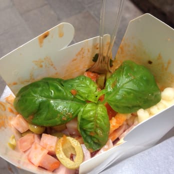 Dal Moro's - Fresh spaghetti with pomodoro sauce. With green olives and mozzarella. And prosciutto of course!!! - Fast Food Near Me - Venezia, VE Dal Moro's - Fresh spaghetti with pomodoro sauce. With green olives and mozzarella. And prosciutto of course!!! - Fast Food Near Me - Venezia, VE