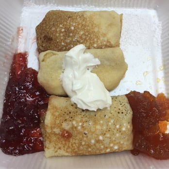 Rustika Cafe & Bakery - Cheese blintze with raspberry and apricot. Pretty rich but good - Bakeries Near Me - Houston, Texas Rustika Cafe & Bakery - Cheese blintze with raspberry and apricot. Pretty rich but good - Bakeries Near Me - Houston, Texas
