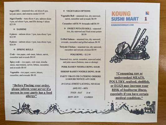 Menu photo 3 Koung Sushi Mart Laconia, NH Menu photo 3 Koung Sushi Mart Laconia, NH