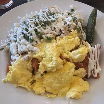 Ely's Restaurant - Ordered the chilaquiles bowl with chicken, half red and green! - Breakfast & Brunch Near Me - Las Vegas, Nevada