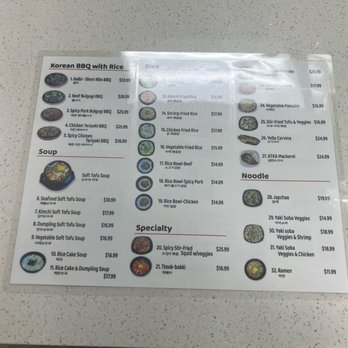 8 Star K - Menu - Korean Near Me - Yucca Valley, California