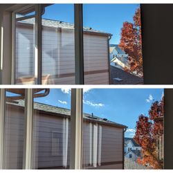 Emerald Window Cleaning - Before/After Upstairs Hallway