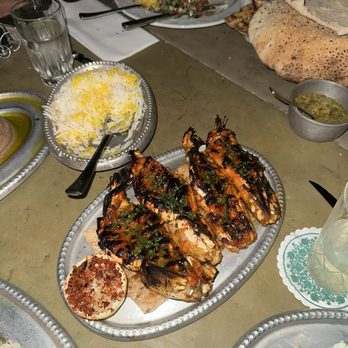Berenjak - BBQ prawns skewers - Persian/Iranian Near Me - Los Angeles, California Berenjak - BBQ prawns skewers - Persian/Iranian Near Me - Los Angeles, California