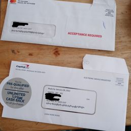 This is my opened mail that the mail man stuck in my mailbox.