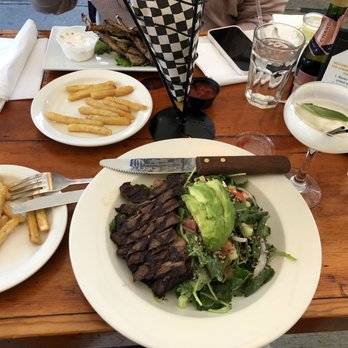 Corner Social - Steak salad and fries! - New American Near Me - New York, New York