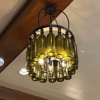 Napa Valley Burger Company - Cool wine bottles light fixtures - New American Near Me - Sausalito, California Napa Valley Burger Company - Cool wine bottles light fixtures - New American Near Me - Sausalito, California