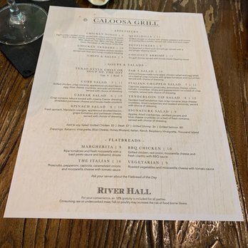Caloosa Grille - a menu on a wooden table - Salad Near Me - Alva, Florida Caloosa Grille - a menu on a wooden table - Salad Near Me - Alva, Florida