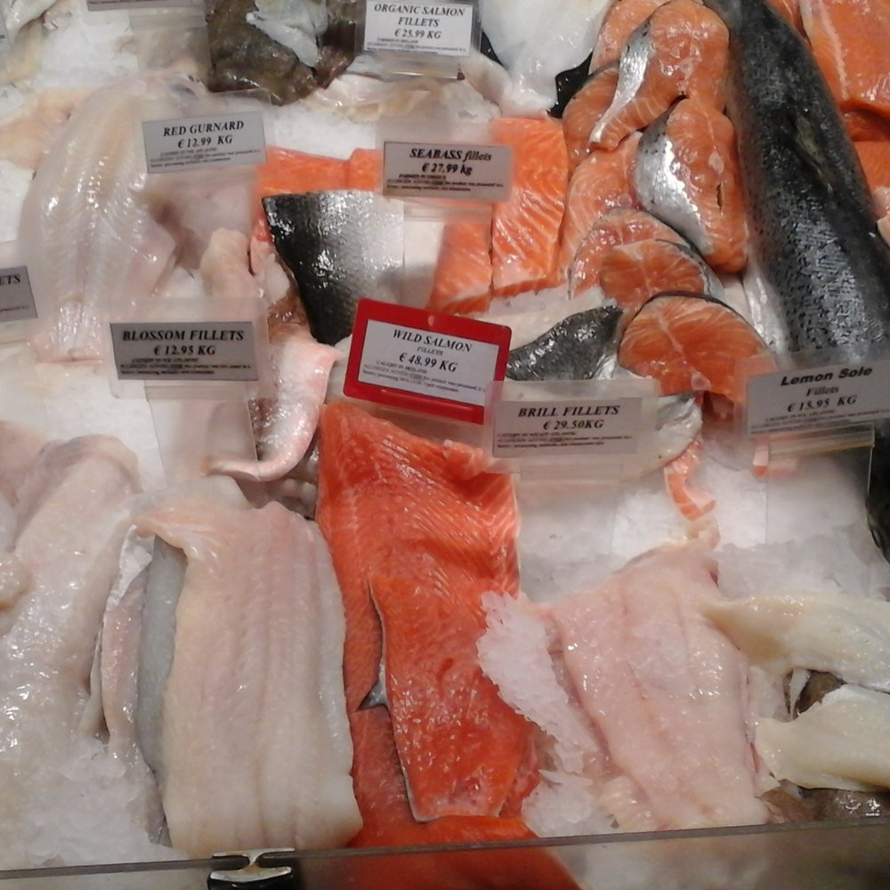 Huge selection of fresh tasty fish