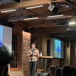 UK comedian Edd Hedges preforming his set for Wisecrack LIVE.