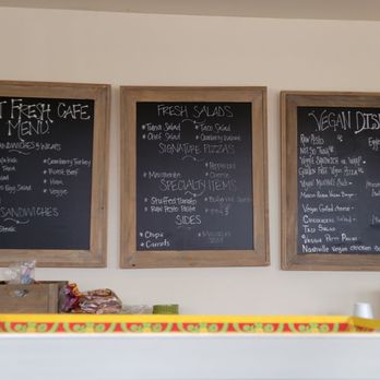 Get Fresh Cafe - Chalkboard Menu - Sandwiches Near Me - Lancaster, California