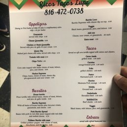 Latest Menu as of March 2019 Latest Menu as of March 2019