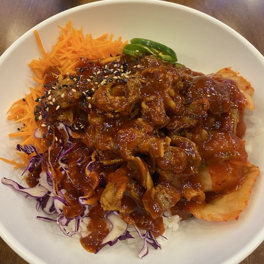 Bowld - Spicy pork rice bowl. It's pretty tasty. - Ramen Near Me - Revelstoke, British Columbia Bowld - Spicy pork rice bowl. It's pretty tasty. - Ramen Near Me - Revelstoke, British Columbia